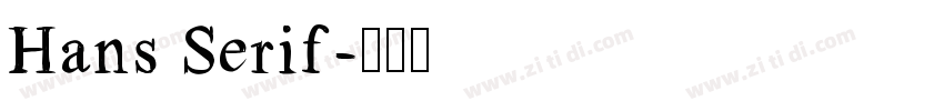 Hans Serif字体转换